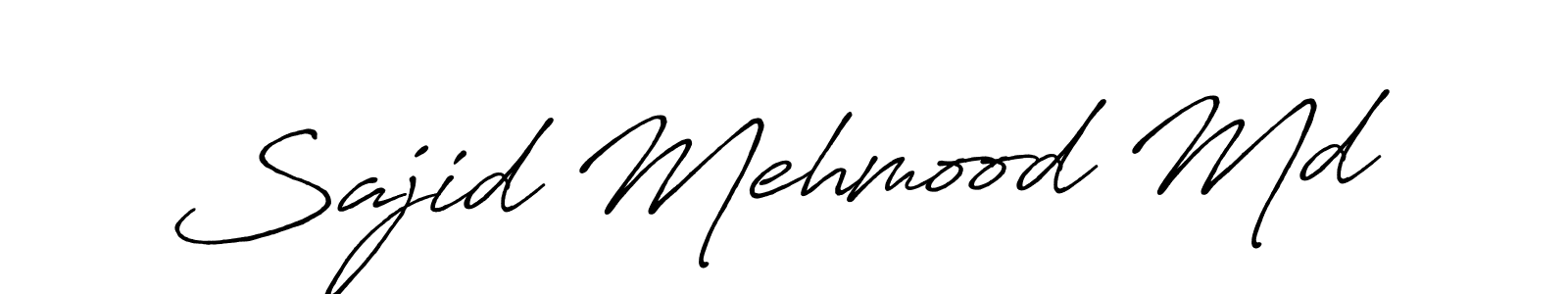 Create a beautiful signature design for name Sajid Mehmood Md. With this signature (Antro_Vectra_Bolder) fonts, you can make a handwritten signature for free. Sajid Mehmood Md signature style 7 images and pictures png