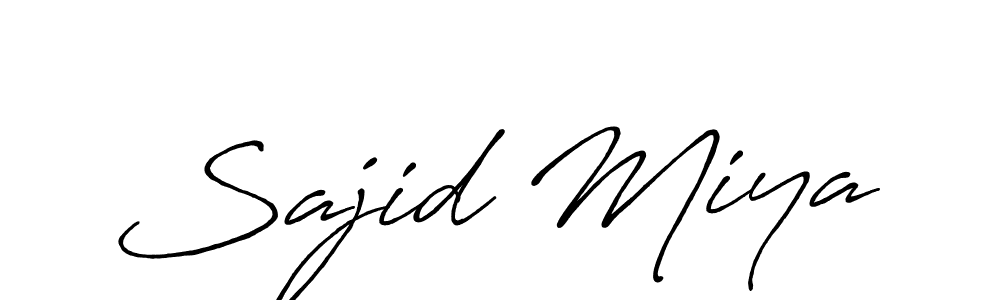 How to make Sajid Miya name signature. Use Antro_Vectra_Bolder style for creating short signs online. This is the latest handwritten sign. Sajid Miya signature style 7 images and pictures png