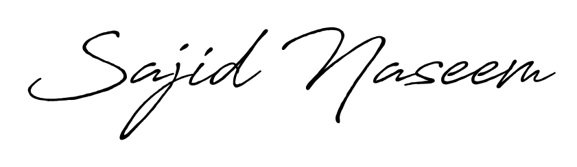 Personalize your online presence with Sajid Naseem signature rendered in elegant Antro_Vectra_Bolder font. Great for website footers and blogs. Sajid Naseem signature style 7 images and pictures png
