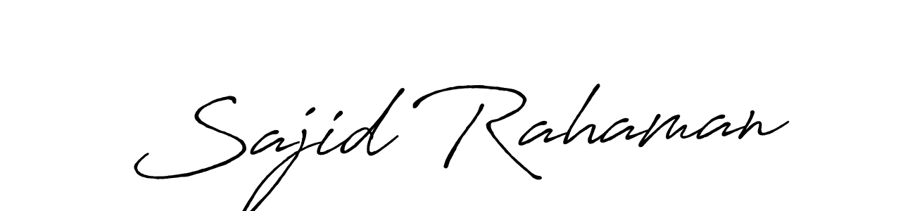 Use a signature maker to create a handwritten signature online. With this signature software, you can design (Antro_Vectra_Bolder) your own signature for name Sajid Rahaman. Sajid Rahaman signature style 7 images and pictures png