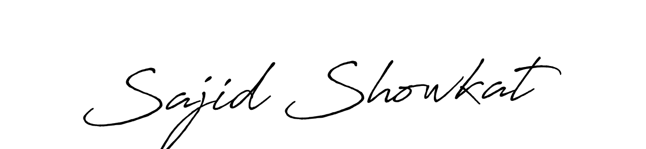 Sajid Showkat stylish signature style. Best Handwritten Sign (Antro_Vectra_Bolder) for my name. Handwritten Signature Collection Ideas for my name Sajid Showkat. Sajid Showkat signature style 7 images and pictures png