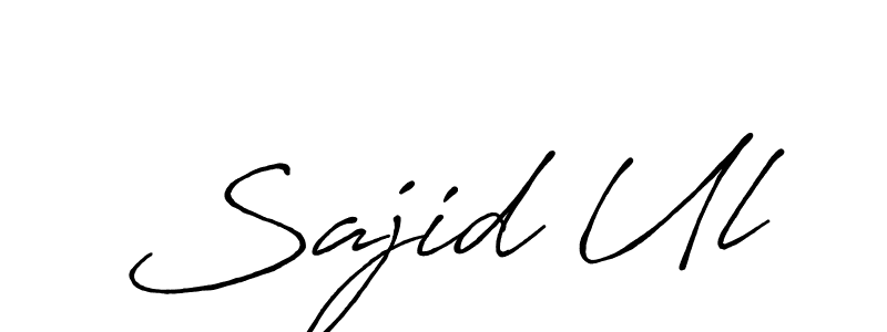 How to make Sajid Ul name signature. Use Antro_Vectra_Bolder style for creating short signs online. This is the latest handwritten sign. Sajid Ul signature style 7 images and pictures png