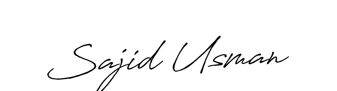 Use a signature maker to create a handwritten signature online. With this signature software, you can design (Antro_Vectra_Bolder) your own signature for name Sajid Usman. Sajid Usman signature style 7 images and pictures png