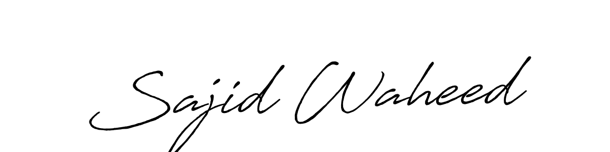 Also we have Sajid Waheed name is the best signature style. Create professional handwritten signature collection using Antro_Vectra_Bolder autograph style. Sajid Waheed signature style 7 images and pictures png