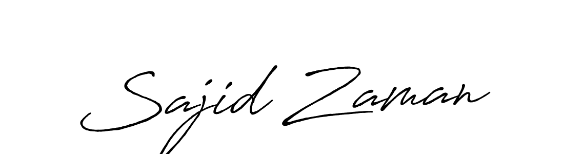 How to make Sajid Zaman name signature. Use Antro_Vectra_Bolder style for creating short signs online. This is the latest handwritten sign. Sajid Zaman signature style 7 images and pictures png
