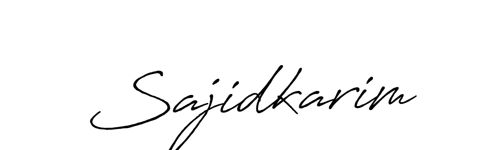 Make a beautiful signature design for name Sajidkarim. With this signature (Antro_Vectra_Bolder) style, you can create a handwritten signature for free. Sajidkarim signature style 7 images and pictures png