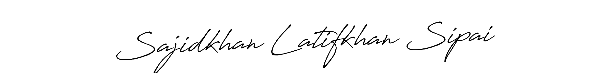 This is the best signature style for the Sajidkhan Latifkhan Sipai name. Also you like these signature font (Antro_Vectra_Bolder). Mix name signature. Sajidkhan Latifkhan Sipai signature style 7 images and pictures png