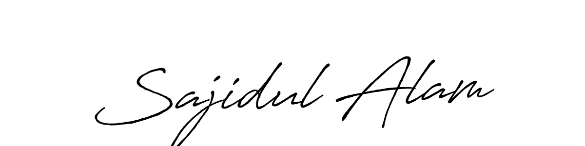 The best way (Antro_Vectra_Bolder) to make a short signature is to pick only two or three words in your name. The name Sajidul Alam include a total of six letters. For converting this name. Sajidul Alam signature style 7 images and pictures png