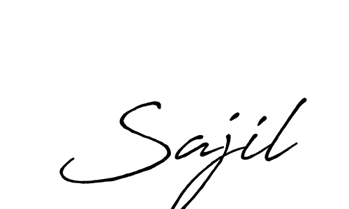 Use a signature maker to create a handwritten signature online. With this signature software, you can design (Antro_Vectra_Bolder) your own signature for name Sajil. Sajil signature style 7 images and pictures png