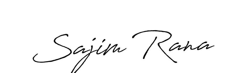 Design your own signature with our free online signature maker. With this signature software, you can create a handwritten (Antro_Vectra_Bolder) signature for name Sajim Rana. Sajim Rana signature style 7 images and pictures png