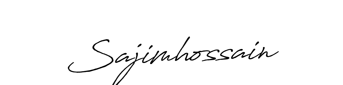 How to make Sajimhossain signature? Antro_Vectra_Bolder is a professional autograph style. Create handwritten signature for Sajimhossain name. Sajimhossain signature style 7 images and pictures png