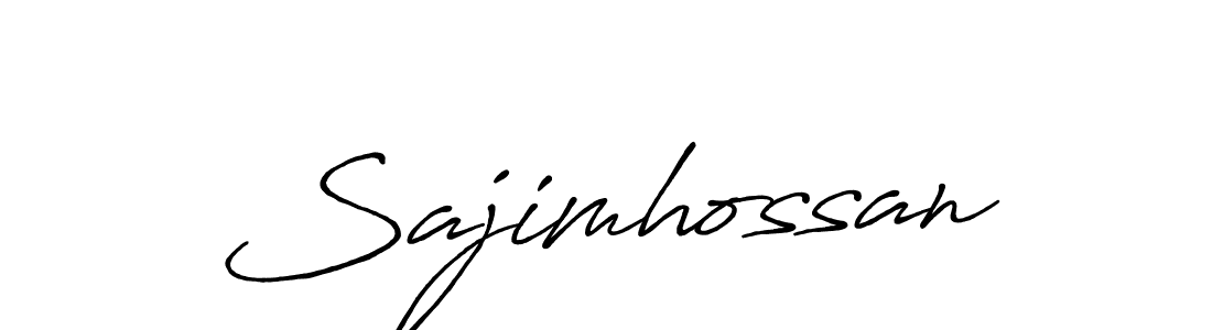 Sajimhossan stylish signature style. Best Handwritten Sign (Antro_Vectra_Bolder) for my name. Handwritten Signature Collection Ideas for my name Sajimhossan. Sajimhossan signature style 7 images and pictures png