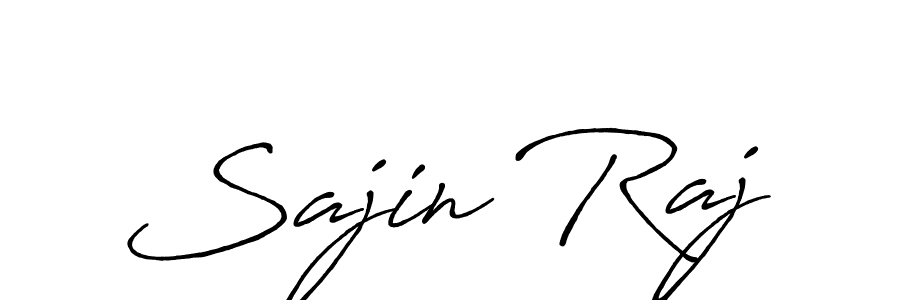 Make a beautiful signature design for name Sajin Raj. With this signature (Antro_Vectra_Bolder) style, you can create a handwritten signature for free. Sajin Raj signature style 7 images and pictures png