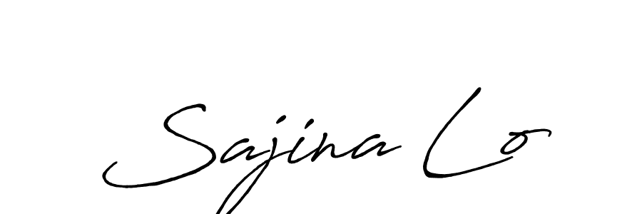 if you are searching for the best signature style for your name Sajina Lo. so please give up your signature search. here we have designed multiple signature styles  using Antro_Vectra_Bolder. Sajina Lo signature style 7 images and pictures png