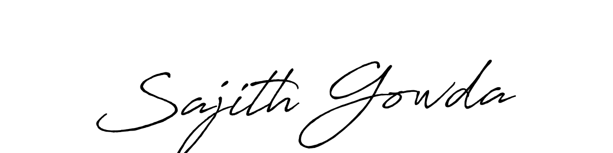 You can use this online signature creator to create a handwritten signature for the name Sajith Gowda. This is the best online autograph maker. Sajith Gowda signature style 7 images and pictures png