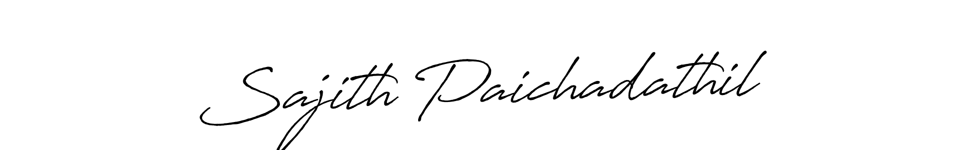 Antro_Vectra_Bolder is a professional signature style that is perfect for those who want to add a touch of class to their signature. It is also a great choice for those who want to make their signature more unique. Get Sajith Paichadathil name to fancy signature for free. Sajith Paichadathil signature style 7 images and pictures png