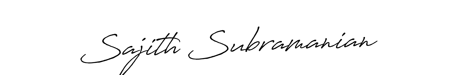 Sajith Subramanian stylish signature style. Best Handwritten Sign (Antro_Vectra_Bolder) for my name. Handwritten Signature Collection Ideas for my name Sajith Subramanian. Sajith Subramanian signature style 7 images and pictures png