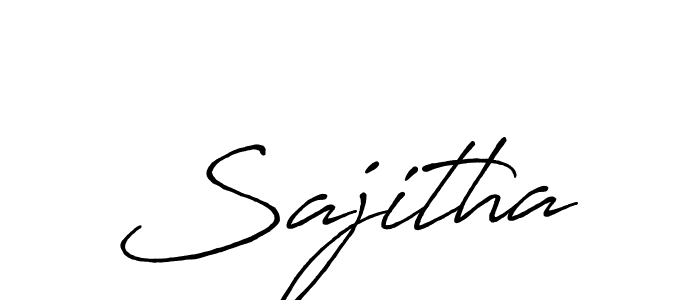Design your own signature with our free online signature maker. With this signature software, you can create a handwritten (Antro_Vectra_Bolder) signature for name Sajitha. Sajitha signature style 7 images and pictures png