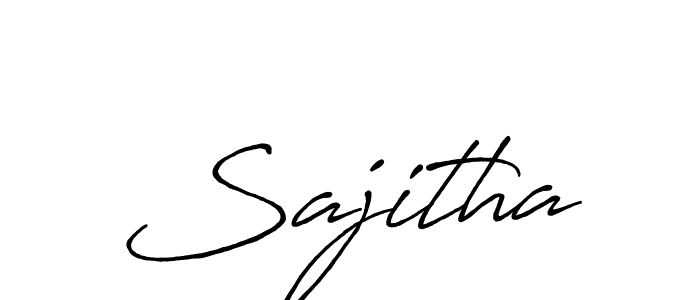 How to make Sajitha name signature. Use Antro_Vectra_Bolder style for creating short signs online. This is the latest handwritten sign. Sajitha signature style 7 images and pictures png