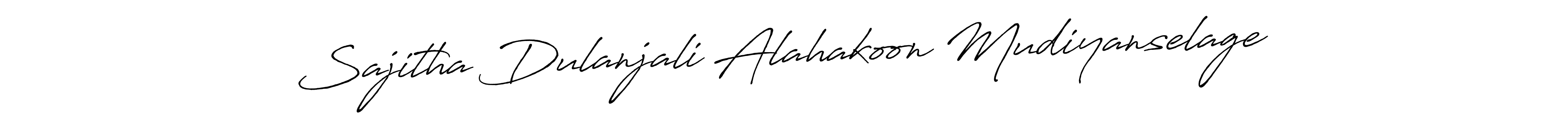 How to make Sajitha Dulanjali Alahakoon Mudiyanselage signature? Antro_Vectra_Bolder is a professional autograph style. Create handwritten signature for Sajitha Dulanjali Alahakoon Mudiyanselage name. Sajitha Dulanjali Alahakoon Mudiyanselage signature style 7 images and pictures png