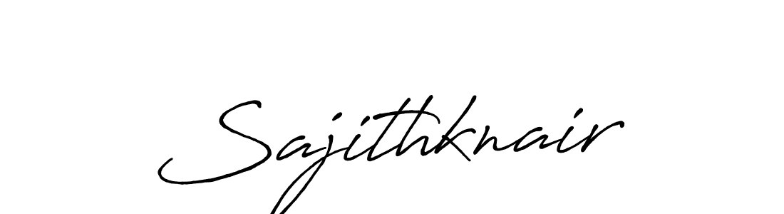 Sajithknair stylish signature style. Best Handwritten Sign (Antro_Vectra_Bolder) for my name. Handwritten Signature Collection Ideas for my name Sajithknair. Sajithknair signature style 7 images and pictures png