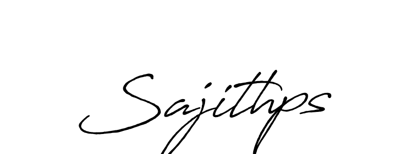 Use a signature maker to create a handwritten signature online. With this signature software, you can design (Antro_Vectra_Bolder) your own signature for name Sajithps. Sajithps signature style 7 images and pictures png