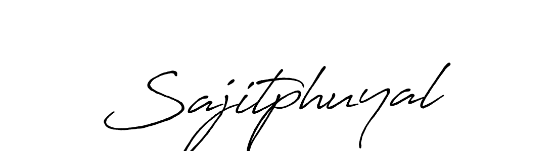 Make a beautiful signature design for name Sajitphuyal. With this signature (Antro_Vectra_Bolder) style, you can create a handwritten signature for free. Sajitphuyal signature style 7 images and pictures png