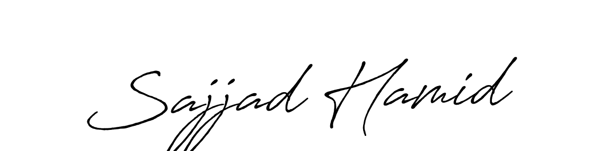 The best way (Antro_Vectra_Bolder) to make a short signature is to pick only two or three words in your name. The name Sajjad Hamid include a total of six letters. For converting this name. Sajjad Hamid signature style 7 images and pictures png