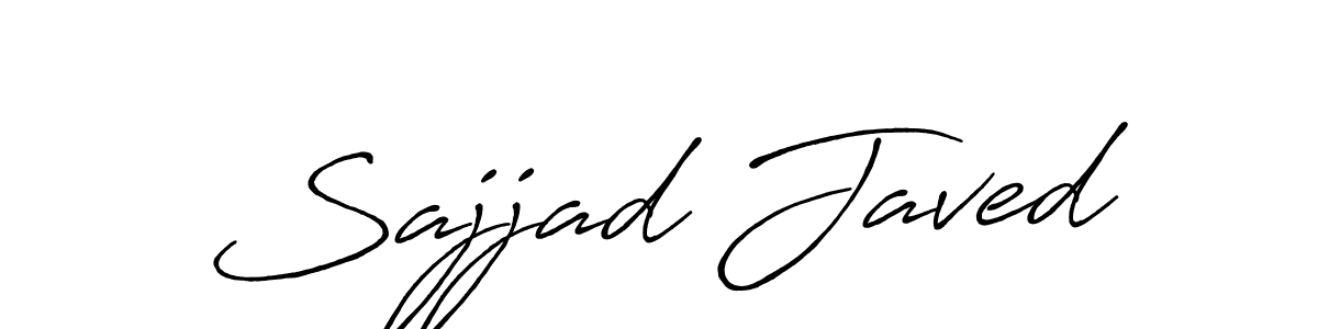 How to make Sajjad Javed name signature. Use Antro_Vectra_Bolder style for creating short signs online. This is the latest handwritten sign. Sajjad Javed signature style 7 images and pictures png