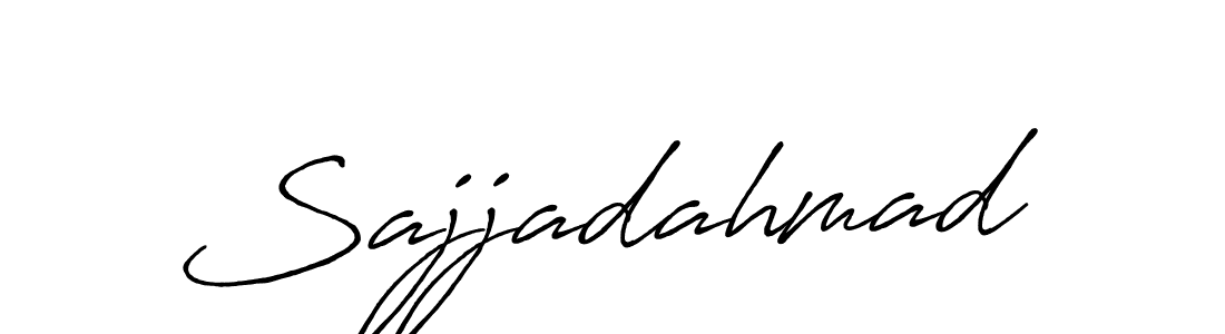 Use a signature maker to create a handwritten signature online. With this signature software, you can design (Antro_Vectra_Bolder) your own signature for name Sajjadahmad. Sajjadahmad signature style 7 images and pictures png