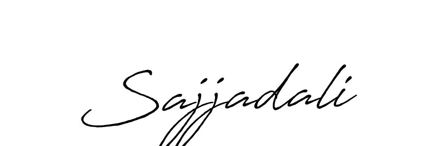 How to make Sajjadali name signature. Use Antro_Vectra_Bolder style for creating short signs online. This is the latest handwritten sign. Sajjadali signature style 7 images and pictures png