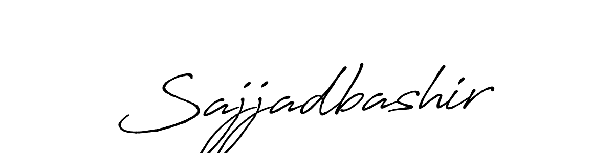 Also we have Sajjadbashir name is the best signature style. Create professional handwritten signature collection using Antro_Vectra_Bolder autograph style. Sajjadbashir signature style 7 images and pictures png