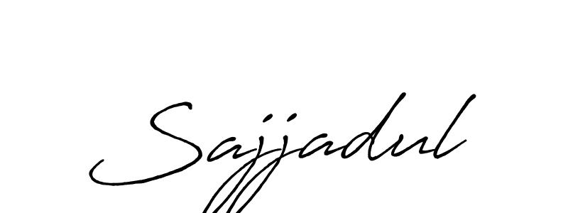 Use a signature maker to create a handwritten signature online. With this signature software, you can design (Antro_Vectra_Bolder) your own signature for name Sajjadul. Sajjadul signature style 7 images and pictures png