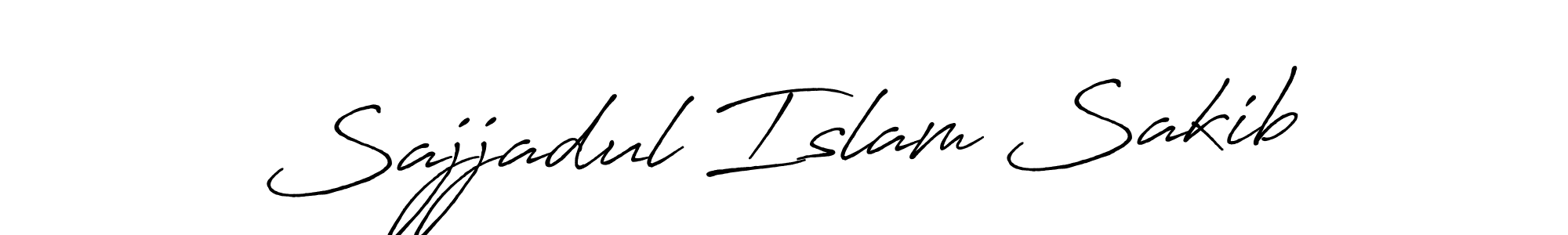 How to make Sajjadul Islam Sakib name signature. Use Antro_Vectra_Bolder style for creating short signs online. This is the latest handwritten sign. Sajjadul Islam Sakib signature style 7 images and pictures png