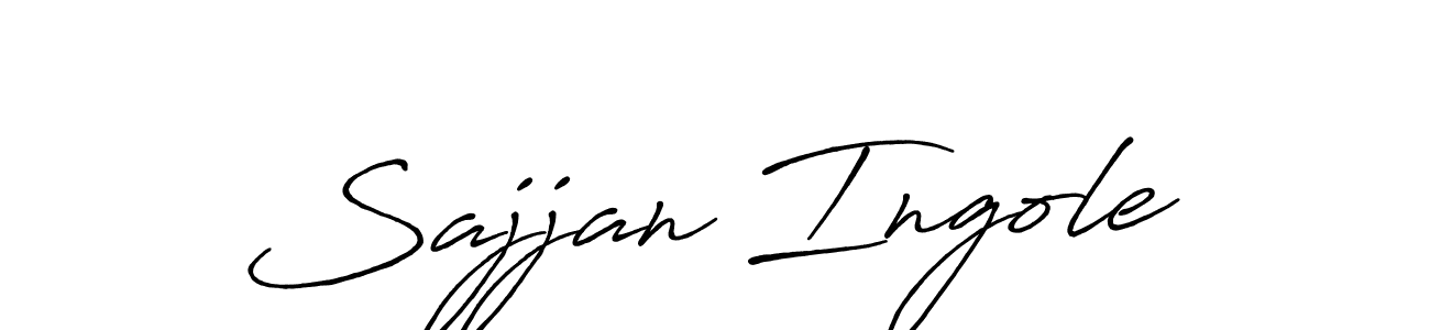 How to make Sajjan Ingole name signature. Use Antro_Vectra_Bolder style for creating short signs online. This is the latest handwritten sign. Sajjan Ingole signature style 7 images and pictures png