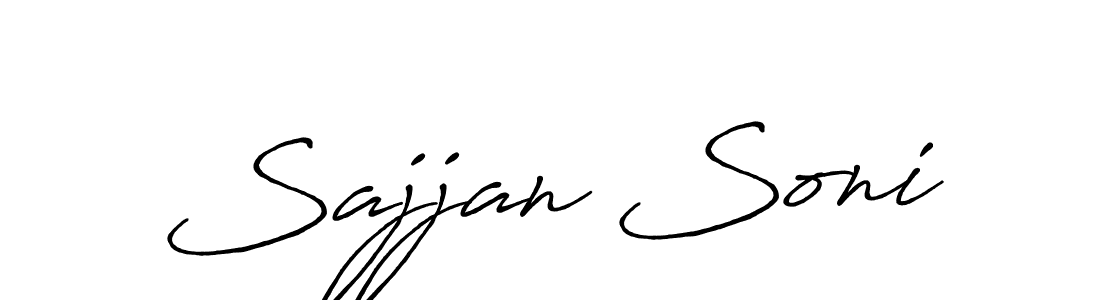 The best way (Antro_Vectra_Bolder) to make a short signature is to pick only two or three words in your name. The name Sajjan Soni include a total of six letters. For converting this name. Sajjan Soni signature style 7 images and pictures png