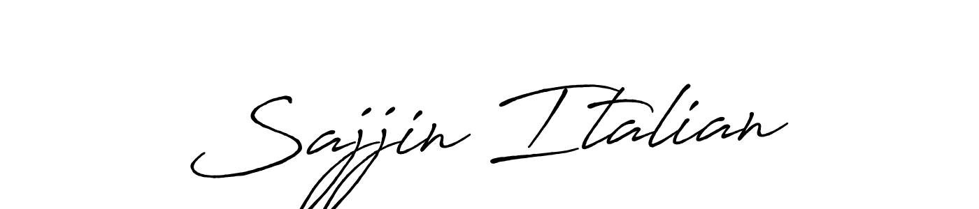 Also You can easily find your signature by using the search form. We will create Sajjin Italian name handwritten signature images for you free of cost using Antro_Vectra_Bolder sign style. Sajjin Italian signature style 7 images and pictures png