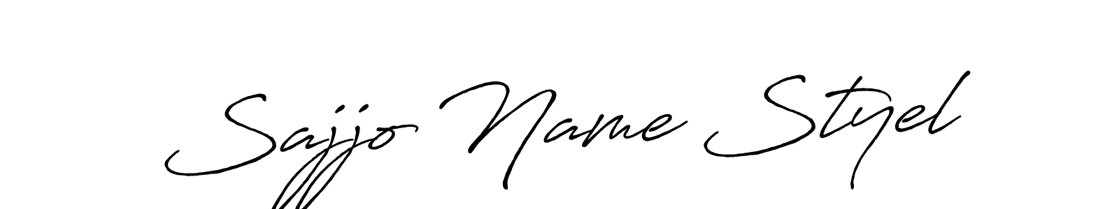 Also we have Sajjo Name Styel name is the best signature style. Create professional handwritten signature collection using Antro_Vectra_Bolder autograph style. Sajjo Name Styel signature style 7 images and pictures png