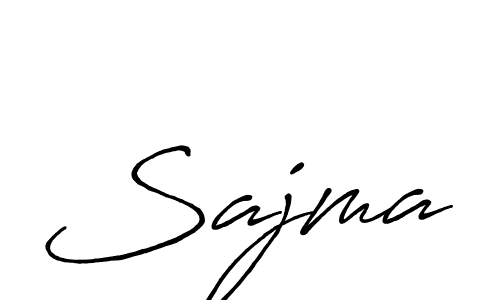 How to make Sajma name signature. Use Antro_Vectra_Bolder style for creating short signs online. This is the latest handwritten sign. Sajma signature style 7 images and pictures png