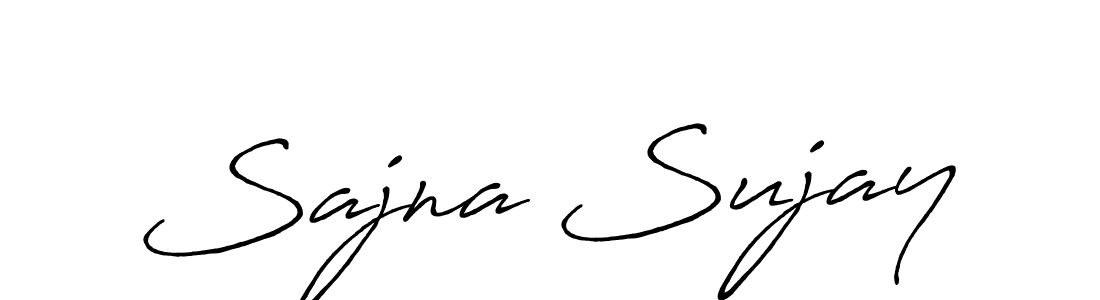 Use a signature maker to create a handwritten signature online. With this signature software, you can design (Antro_Vectra_Bolder) your own signature for name Sajna Sujay. Sajna Sujay signature style 7 images and pictures png