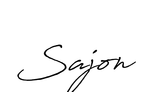 Also we have Sajon name is the best signature style. Create professional handwritten signature collection using Antro_Vectra_Bolder autograph style. Sajon signature style 7 images and pictures png