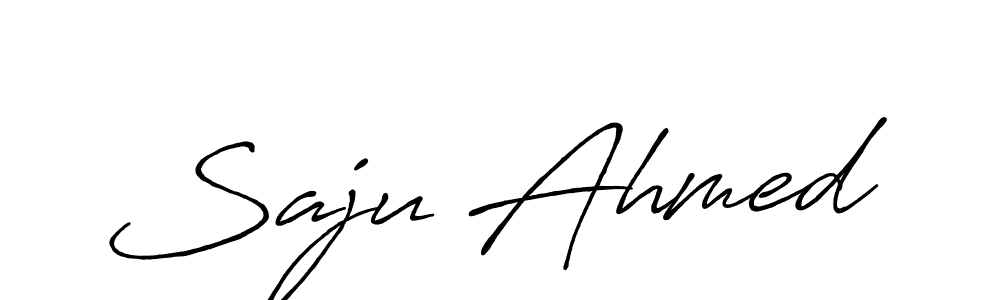 Design your own signature with our free online signature maker. With this signature software, you can create a handwritten (Antro_Vectra_Bolder) signature for name Saju Ahmed. Saju Ahmed signature style 7 images and pictures png