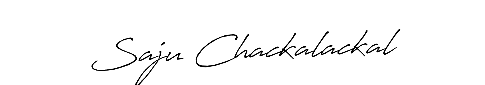 Make a beautiful signature design for name Saju Chackalackal. With this signature (Antro_Vectra_Bolder) style, you can create a handwritten signature for free. Saju Chackalackal signature style 7 images and pictures png