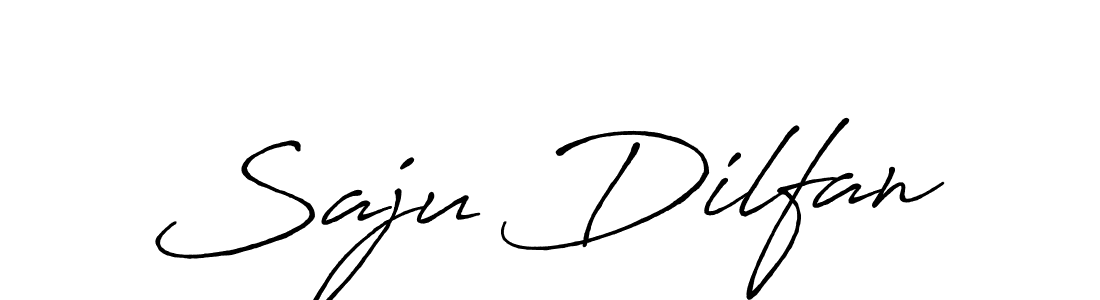 Make a beautiful signature design for name Saju Dilfan. With this signature (Antro_Vectra_Bolder) style, you can create a handwritten signature for free. Saju Dilfan signature style 7 images and pictures png