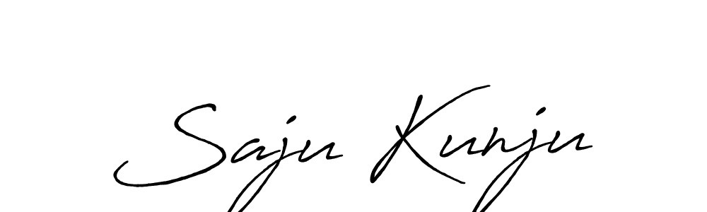 Use a signature maker to create a handwritten signature online. With this signature software, you can design (Antro_Vectra_Bolder) your own signature for name Saju Kunju. Saju Kunju signature style 7 images and pictures png