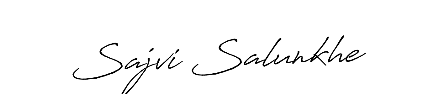 Antro_Vectra_Bolder is a professional signature style that is perfect for those who want to add a touch of class to their signature. It is also a great choice for those who want to make their signature more unique. Get Sajvi Salunkhe name to fancy signature for free. Sajvi Salunkhe signature style 7 images and pictures png