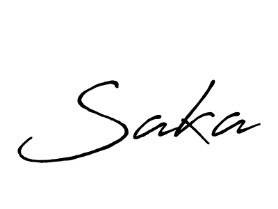 Create a beautiful signature design for name Saka. With this signature (Antro_Vectra_Bolder) fonts, you can make a handwritten signature for free. Saka signature style 7 images and pictures png