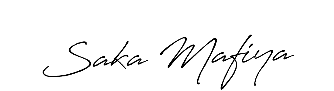 Design your own signature with our free online signature maker. With this signature software, you can create a handwritten (Antro_Vectra_Bolder) signature for name Saka Mafiya. Saka Mafiya signature style 7 images and pictures png