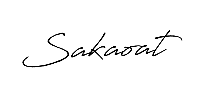 Make a beautiful signature design for name Sakaoat. With this signature (Antro_Vectra_Bolder) style, you can create a handwritten signature for free. Sakaoat signature style 7 images and pictures png