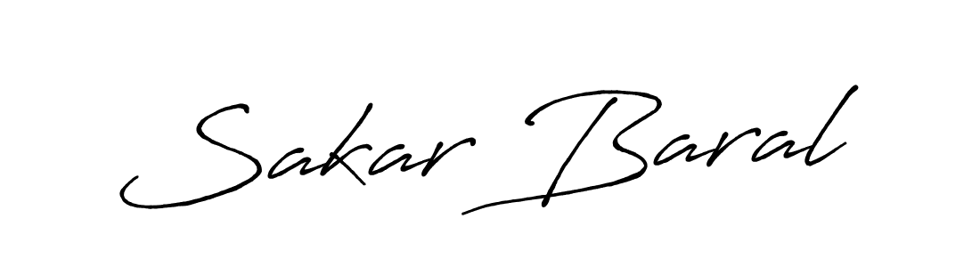 Use a signature maker to create a handwritten signature online. With this signature software, you can design (Antro_Vectra_Bolder) your own signature for name Sakar Baral. Sakar Baral signature style 7 images and pictures png